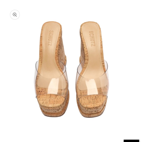 Schutz Dalle Vinyl Wedge Sandals, size 8 - Picture 3 of 7